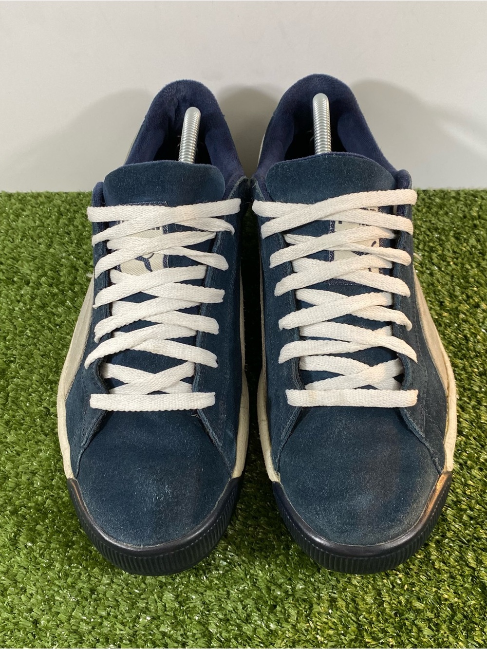 Vintage PUMA Classic Ocean Blue Suede Sneakers Men's Size 10 Casual Comfort Rare